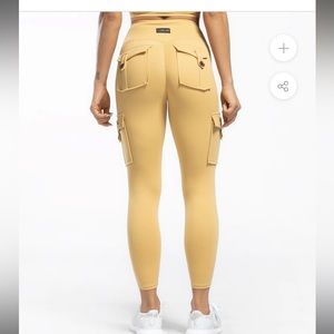 FirmAbs CARGO V WAIST CROPPED LEGGINGS - KHAKI , size XL